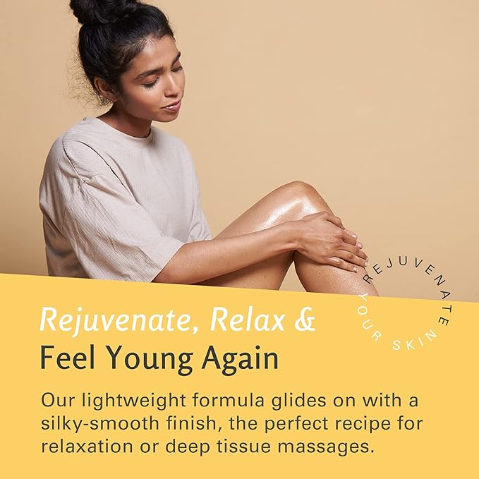 Ylang Ylang + Ginger Lymphatic Drainage Massage Oil – with Collagen & Stem Cells for Circulation, Detox & Cellulite Removal – Body Oil for Muscle Relief, Skin Firming & Relaxation – 8oz by M3 Naturals-Velvo Beauty