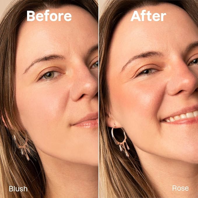 ATTITUDE Oceanly Lightweight Blush Stick, Titanium Dioxide-Free, EWG Verified, Plastic-Free, Vegan & Cruelty-free Makeup, Rose, 0.3 Ounces-Velvo Beauty