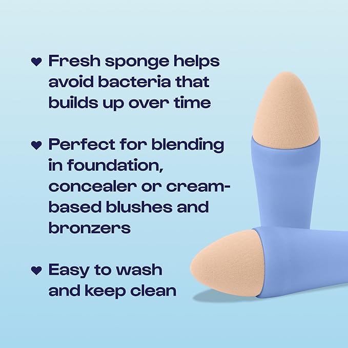 Alleyoop Multi-Tasker 4-in-1 Makeup Brush - All-in-One Multi-Tasking Blending Sponge Refill 2-Pack-Velvo Beauty