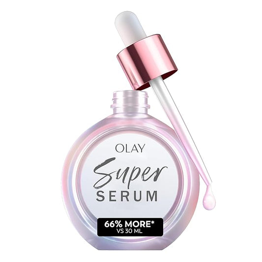 Olay Super Serum - Niacinamide, Vitamin C & E, Collagen Peptide, AHA - 5-in-1 Skin Care Benefits for Face - Healthy Glow, Brightening, Hydrating, Smoothing, Firming, Evens Tone, Anti-Aging, 1.7 Oz-Velvo Beauty