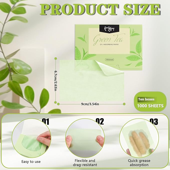 1000pcs Oil Blotting Sheets for Face, Blotting Paper for Oily Skin, Clean and Clear Oil Absorbing Sheets-Velvo Beauty