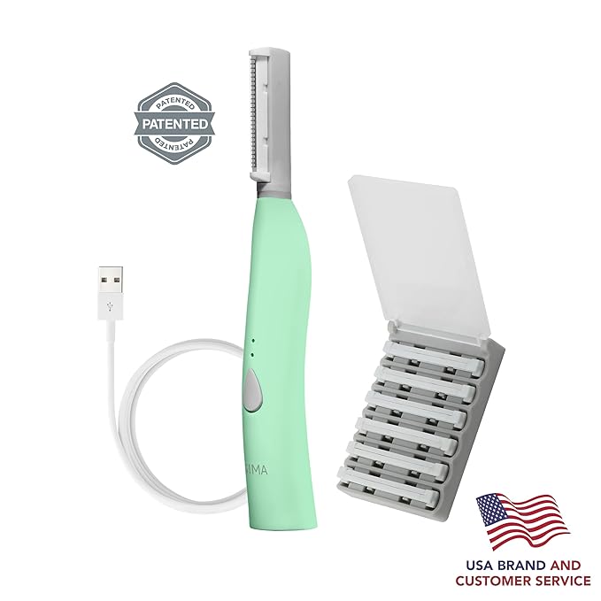 SPA SCIENCES - SIMA Patented Dermaplane Razor for Women Face – Painless 2-in-1 Facial Exfoliation & Peach Fuzz Hair Removal – Anti-Aging – 3 Speeds – Rechargeable – 7 Weeks Treatment-Velvo Beauty