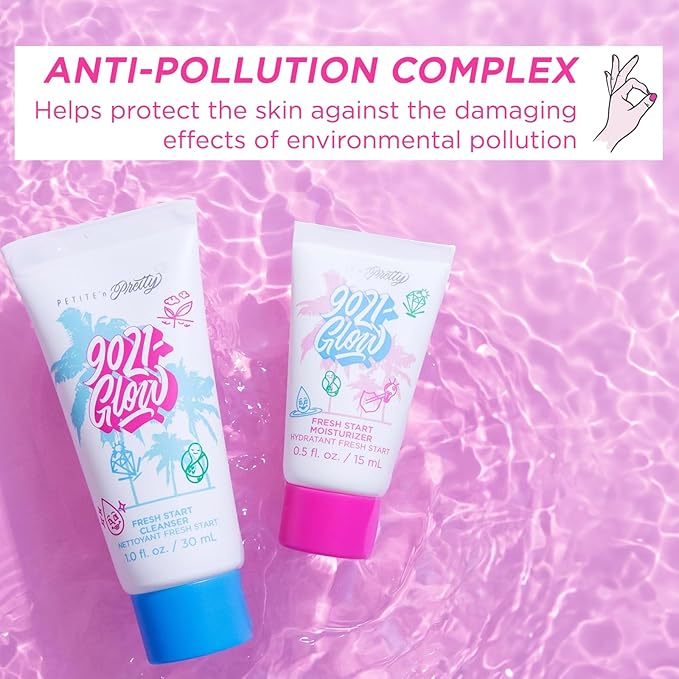 Petite ’N Pretty Sporty Set for Kids, Teens and Tweens - Skin Care Kit of Cleanser,Moisturizer, 50 pcs of Oil Blotting Sheets, and Natural Deodorant - Travel Essentials for Fresh & Glowing Skin-Velvo Beauty