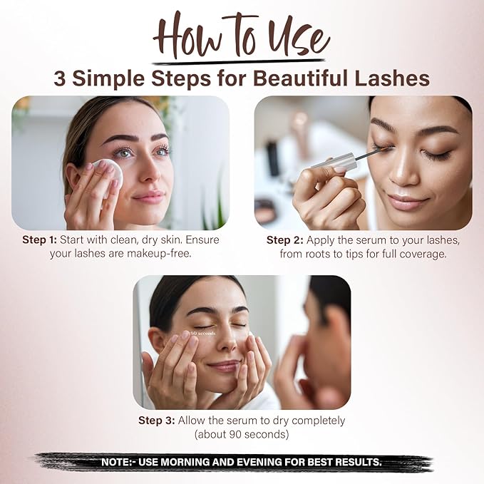 Herbishh Eyelash Enhancing Nourishing Serum for Longer, Thicker Lashes, Safe for Lash Extensions, Fragrance-Free Lash Serum, Sulfate-Free, Travel-Friendly, 0.135 fl. oz-Velvo Beauty