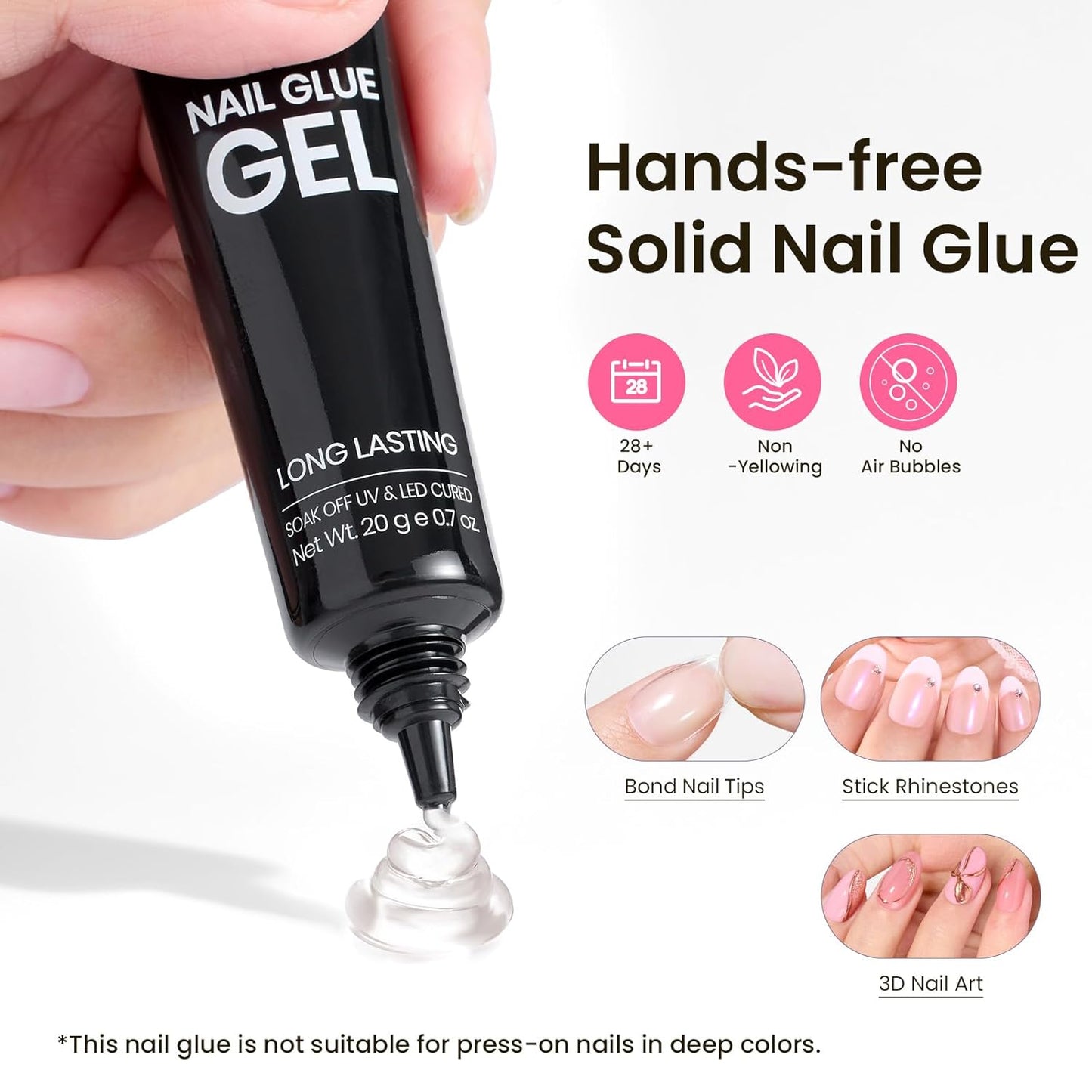 Beetles Tipex Instant Apex Nail Tips Kit, Oval Short 224Pcs 16 Sizes Pre-Building & Pre-Etched Thicker Acrylic Nails False Nail Extension with Tipex Uv Nail Glue Mini Nail Lamp-Velvo Beauty