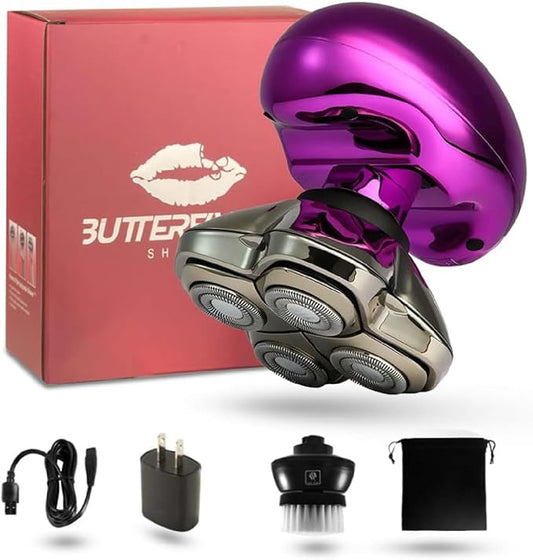 Skull Shaver Butterfly Kiss Pro (Purple): Best Electric Shaver for Bikini, Leg, Body Shaving-Velvo Beauty