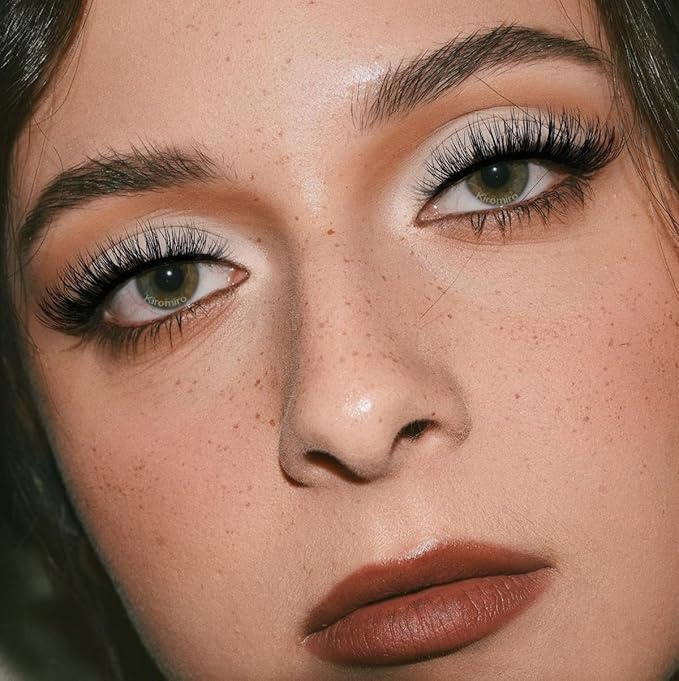 Mink Lashes False Eyelashes Natural Look Wispy Cat Eye Flat Lashes 3D Mink Lashes Natural Fake Lashes 18mm Strip Lashes Pack 7 Pairs-Velvo Beauty