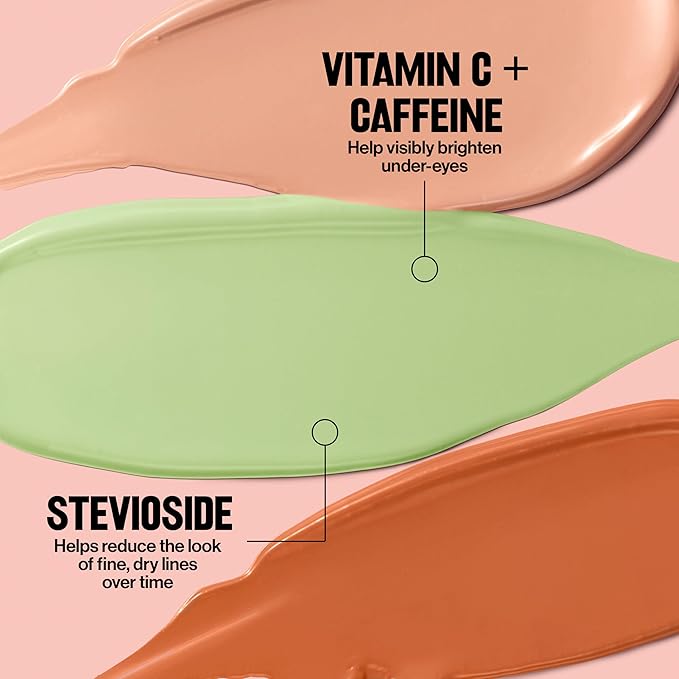 Revlon Glimmer Correcting Concealer, Liquid Under Eye Makeup, Made with Caffeine, Vitamin C, & Stevioside, 101 Peach, 0.3 fl oz-Velvo Beauty