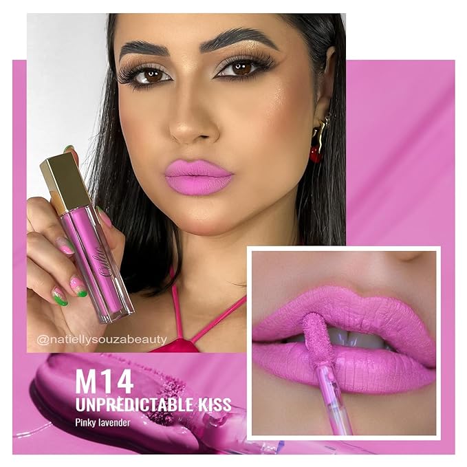 Oulac Matte Lipstick Metallic Lipstick Set for Women, Long Lasting Dual-UseLiquid Lipstick High Impact Lip Color Full Coverage Lip Makeup with Vitamin E Waterproof Formula,Vegan M14+M25+MD02-Velvo Beauty