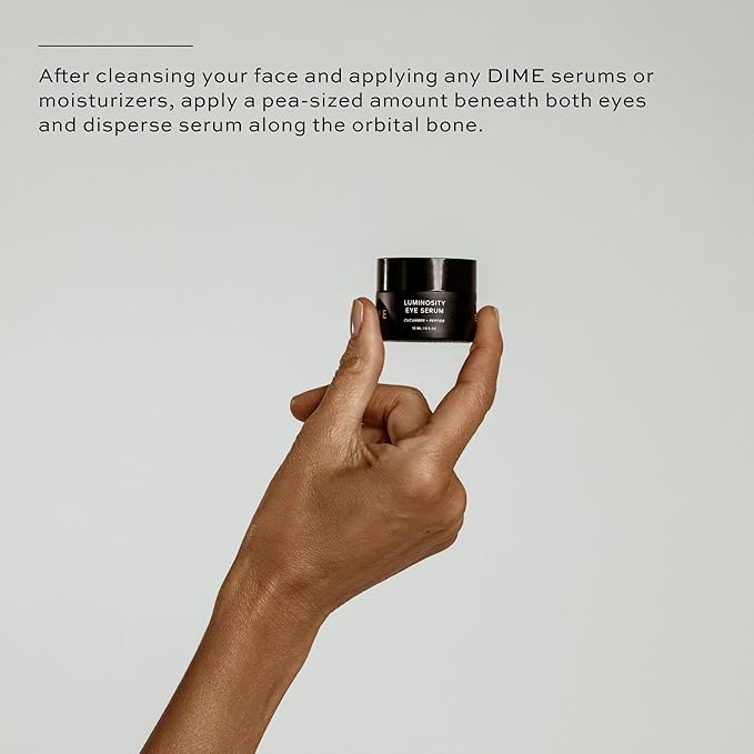 DIME Beauty Luminosity Eye Serum, Eye Cream for Dark Circles and Puffiness, Caffeine Eye Cream, Puffy Eyes Treatment, 0.5 oz / 15 mL-Velvo Beauty
