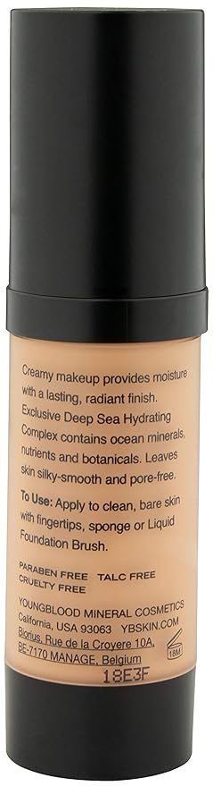 Youngblood Mineral Cosmetics Liquid Mineral Foundation, Golden Sun (Old Version) | Full Coverage Mineral Lightweight Makeup | Vegan, Cruelty Free, Paraben Free-Velvo Beauty