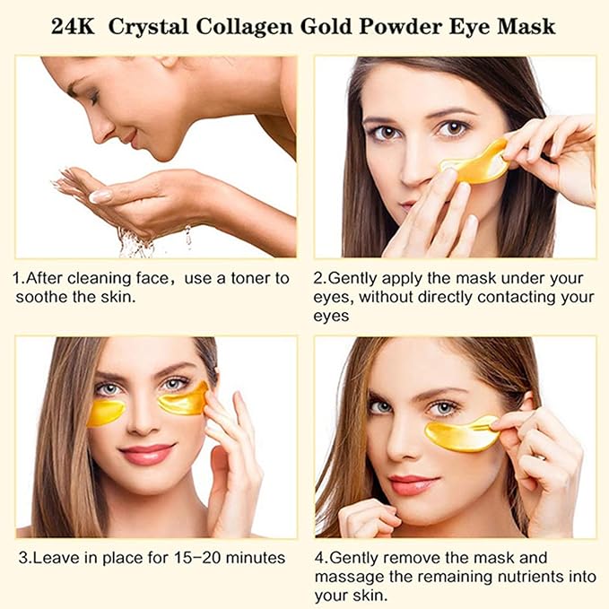 30 PCS Under Eye Collagen Patches,Crystal Pink Collagen Lip Masks,Gold Moisturizing Under Eye Mask,moisturizing skin, anti-chapping and anti-aging.…-Velvo Beauty