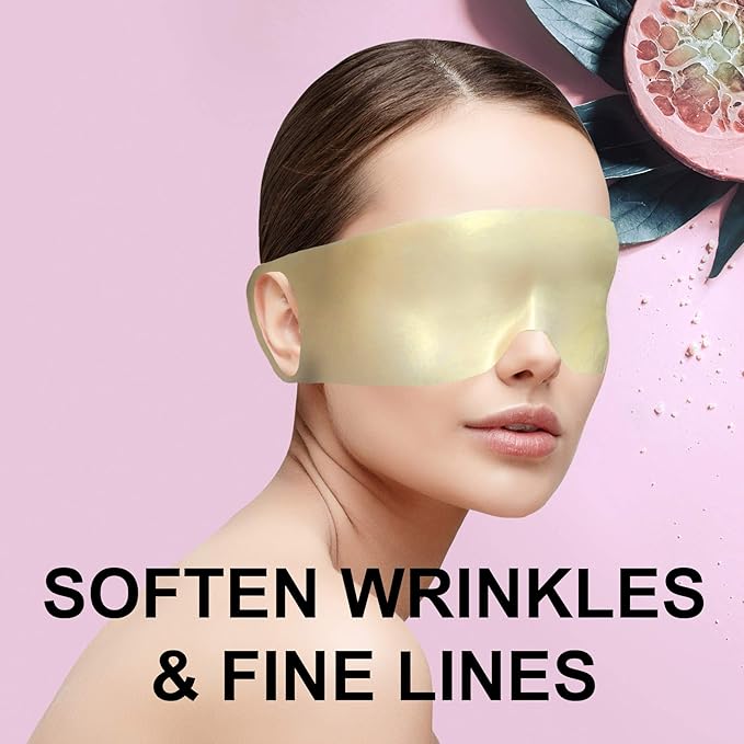 Vivor Gold Silicone Reusable Eye Mask - Luxurious Hydrotherapy Anti aging Experience to Reduce Eye Bags, Crow's Feet, Wrinkles, and Fine Lines. Reusable Up To 100 Times!-Velvo Beauty