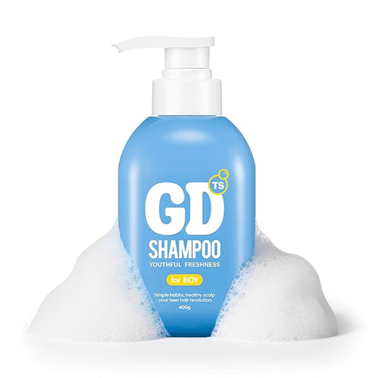 TS GD Shampoo for Boys | Korean Teen Shampoo with Upgraded Probiotics | Anti-Dandruff & Itchy Scalp Relief | Blue Fresh Allergy-Free Fragrance | Sulfate-Free (13.5 fl oz, 400ml)-Velvo Beauty