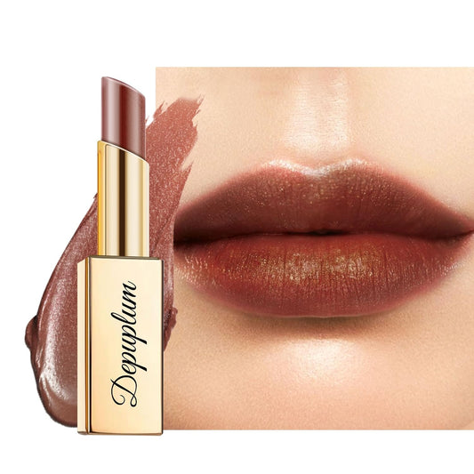 Brown Lipstick Moisturizing for Women Shimmer Tinted Lip Balm Hydrating Nourishing Chocolate Lip Gloss Vegan& Cruelty Free Lip Makeup, ZG117 Dark Era-Velvo Beauty