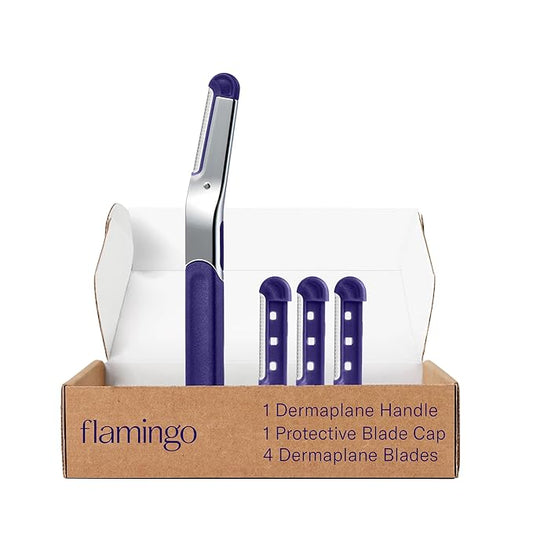 Flamingo Dermaplane Blades Refills, Face Razors for Women, Smooth Skin, 4 Count-Velvo Beauty