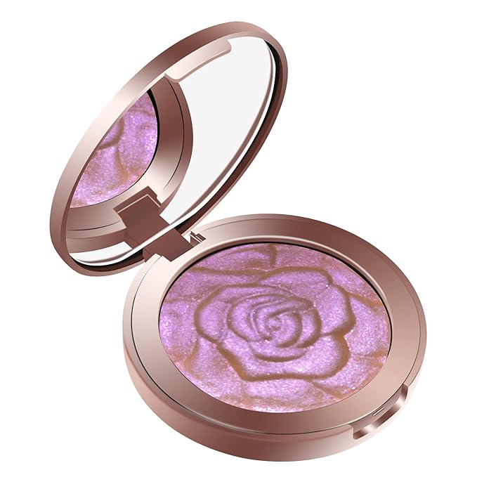 Highlighter Makeup, Cream Highlighter, Face Highlighter, Long Lasting Glitter Highlighter Makeup Palette - Purple Highlighter Makeup-Velvo Beauty