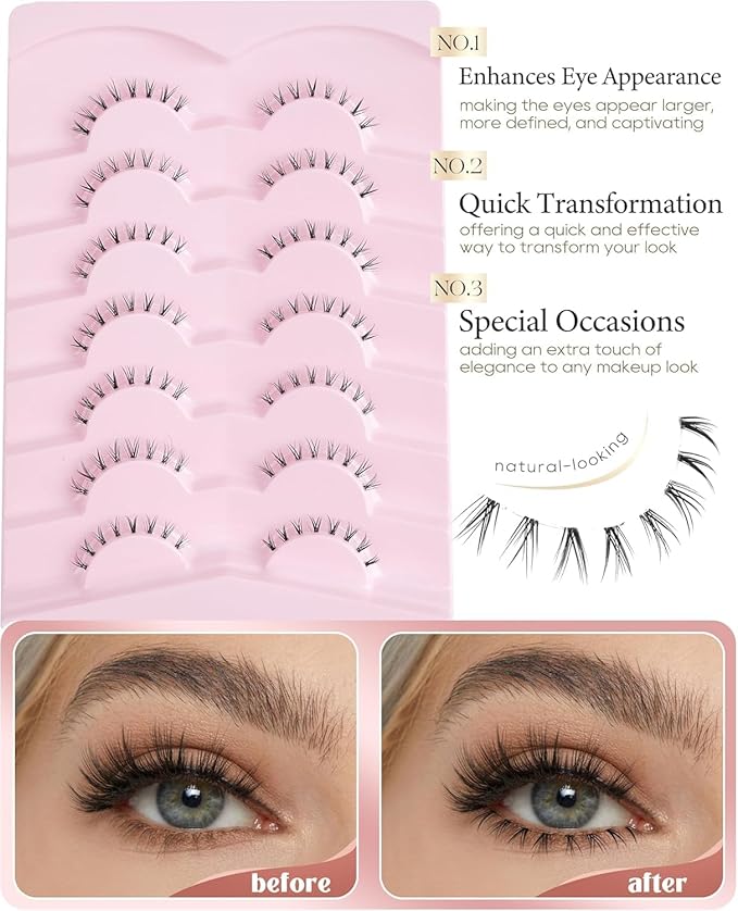 Bottom Lashes Bottom Eyelashes False Lower Lashes Fake Bottom Eyelashes 7 Pairs Bottom-3-Velvo Beauty