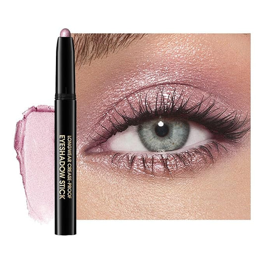 Eyeshadow Stick, Shimmer and Matte Cream Eye Shadow Brightener Sticks Eyeliner Pencil Crayon, Waterproof Long Lasting Eye Highlighter Stick Makeup,0.056 Oz(#8-Fancy)-Velvo Beauty