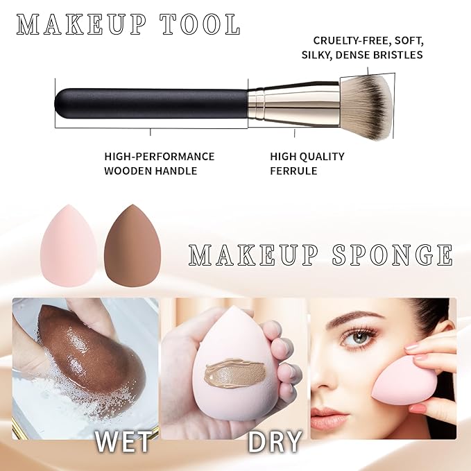 Makeup Set for Women Full Kit, Multipurpose Women’s Makeup Sets, Includes Eyeshadow Palette, Foundation Face Primer, Liquid Lipstick, Eyebrow Pencil Eyeliner Mascara, Makeup Brush-Velvo Beauty