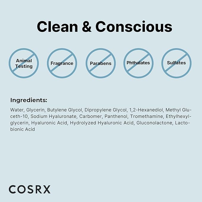 COSRX Hydrium Triple Hyaluronic Moisture Ampoule, 40ml / 1.35 fl.oz | Hyaluronic Acid Viscous Serum | Korean Skin Care, Animal Testing Free, Paraben Free-Velvo Beauty