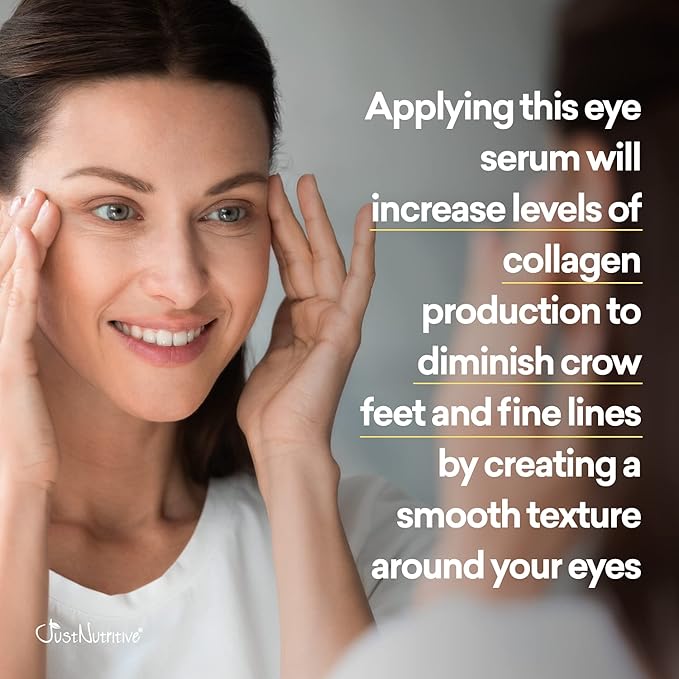 Anti Aging Eye Serum | Hydrating Eye Serum for Younger Complexion | Rapid Wrinkle Repair | Natural and Effective Eye Care | Just Nutritive | 1 Oz-Velvo Beauty