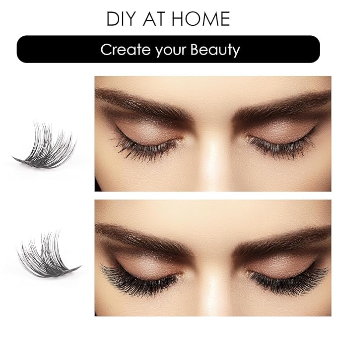 Lash Clusters 144 Pcs Individual Lashes Clusters Eyelash Extensions False Eyelashes DIY Lash Extension Reusable False Eyelashes Natural Look Mix 10-16mm C D Curl-DM27-Velvo Beauty