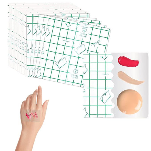 Disposable Makeup Palettes,Makeup Artist Must Haves Adhesive Makeup Mixing Tray Waterproof Tape,Mini Travel Makeup Palette for Women Girls Female Make up (3.2 Inch/120 Pieces)-Velvo Beauty