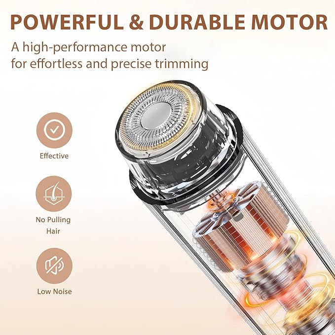 Bikini Trimmer for Women, 2 in 1 Dual-Head Electric Razors for Women Pubic Hair, Wet/Dry Use Body Hair Trimmer and Face Shaver with Display, Rechargeable Hair Removal for Bikini Legs Face Underarm Arm-Velvo Beauty