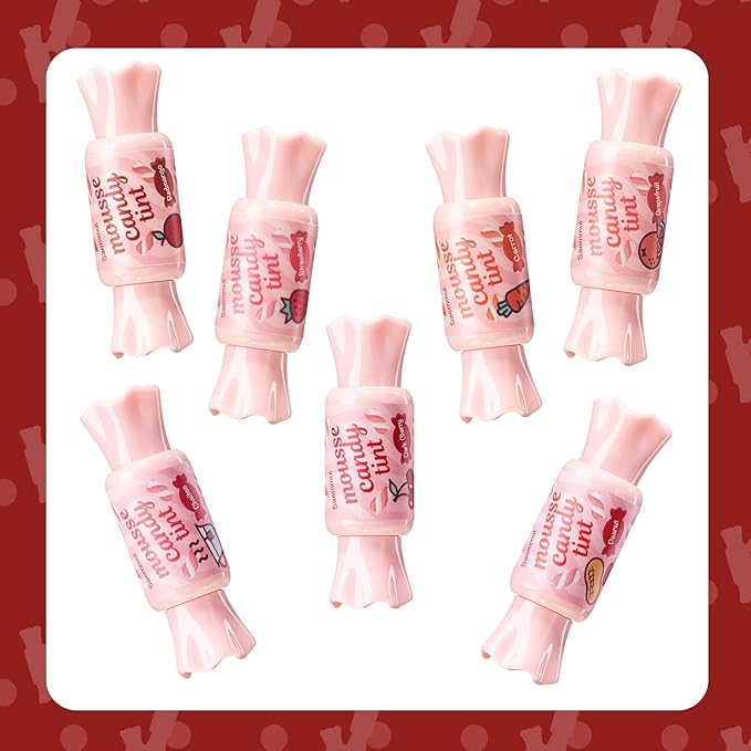 THESAEM Saemmul Mousse Candy Tint #7 Dark Cherry Mousse - High Pigment Matte Finish Long Lasting Lip Stain with Honey Extracts to Hydrate Lips - Weightless & Smudge-Proof, 0.3 fl.oz.-Velvo Beauty