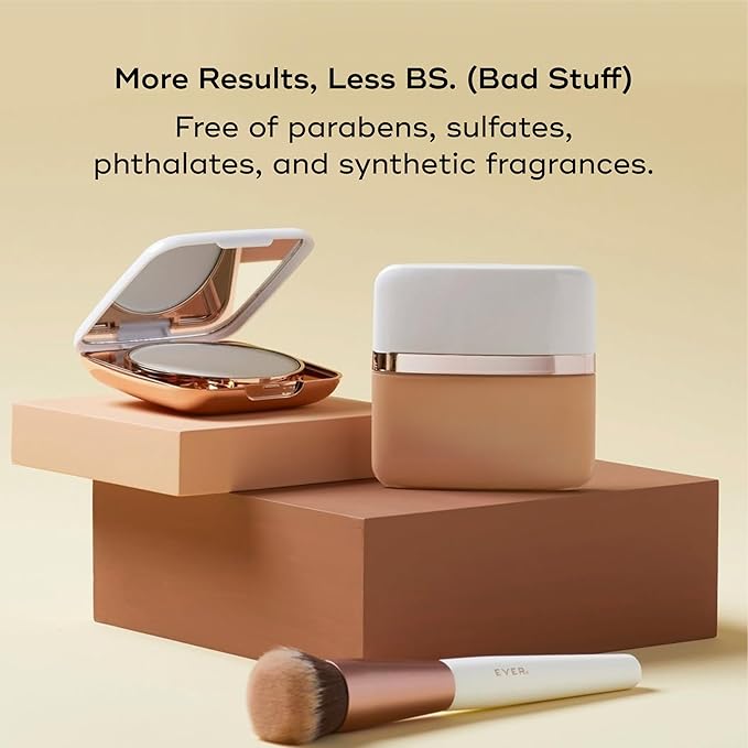 EVER Foundation Brush, Professional Face Makeup Brushes for Liquid and Powder Foundation, Contoured Foundation Brush, Vegan and Cruelty-Free-Velvo Beauty