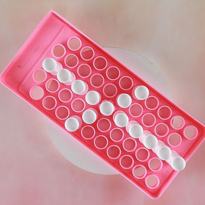 RONRONS Pink Lip Balm Crafting Kit, Professional Lipsticks Filling Tray with 50 Small Holes and Spatula, Easy to Fill 50 Pieces Lipstick Tubes Containers for Business Gifts-Velvo Beauty