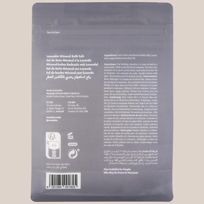 Dead Sea Salts for Soaking - Relaxing Salt Bath Soak for Body Rejuvenation - Natural Mineral Salts - Coarse Dead Sea Salt Bath Salts for Women & Men w/Lavender Infused Essential Oil (8.82 oz)-Velvo Beauty