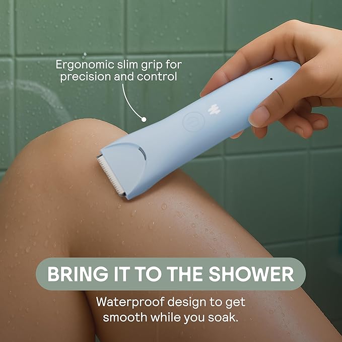 MERIDIAN Slimmer Trimmer – Electric Razor for Women, Bikini Line & Pubic Hair Trimmer, Rechargeable & Waterproof, Painless, Flawless Shave for Sensitive Skin, Gentle, Quiet & Travel-Friendly, Sage-Velvo Beauty