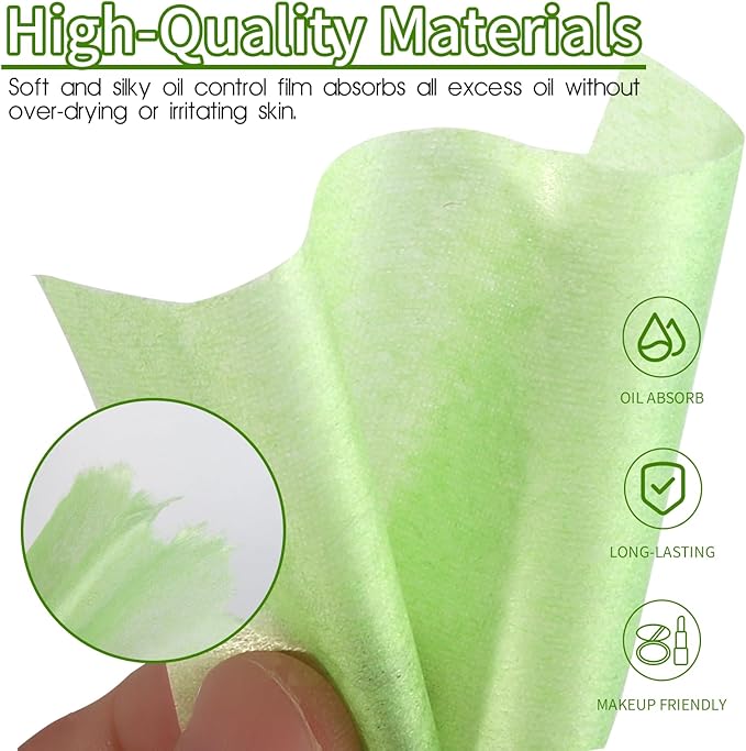 Blotting Paper, HNYYZL Oil Absorbing Sheets for Oily Skin 600 Sheets, Oil Control for Face, Makeup Blotting Paper, Natural Oil Absorbing Facial Blotting Sheets for Oily Skin Care (Pack of 6)-Velvo Beauty
