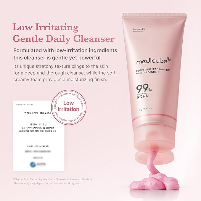 medicube PDRN Marshmallow Whip Cleanser | Face Wash, Cleansing Foam for Pore Care & Uneven Skin Tone | Gentle Daily Deep Cleansing | Hydrating and Nourishing Facial Cleanser | Korean Skincare-Velvo Beauty