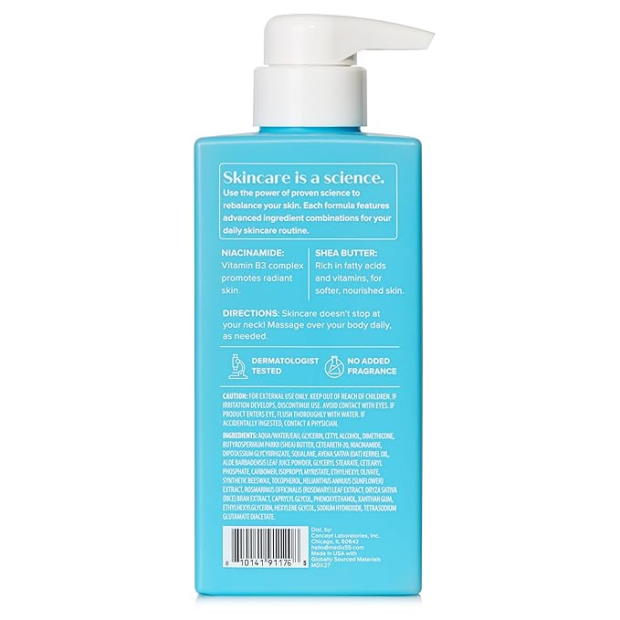 MEDIX Fragrance Free Niacinamide Face Moisturizer + Shea Butter Cream For Face & Body Lotion | Anti Aging Skin Care Firming Cream For Wrinkles, Dark Spots, Large Pores, 15 Fl Oz-Velvo Beauty