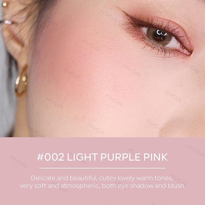 KYDA Multiuse Blendable Eyeshadow & Blush Makeup, Ultra-fine Lightweight Powder, Daily Matte Warm Tone Eyes Makeup, Half Pink Lavender-Velvo Beauty