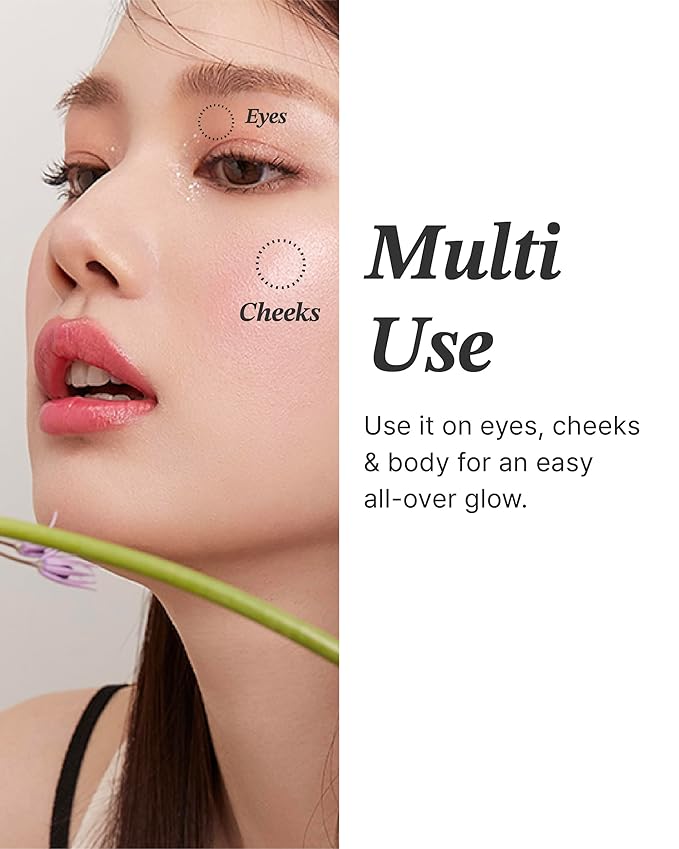 Glint Dewy Highlighter (Chrome Baby, 0.08oz) - Luminous Glow, Infused with Micropearls, Shiny Illuminator. Rich Pigment & Silky Touch, Korean Makeup.-Velvo Beauty