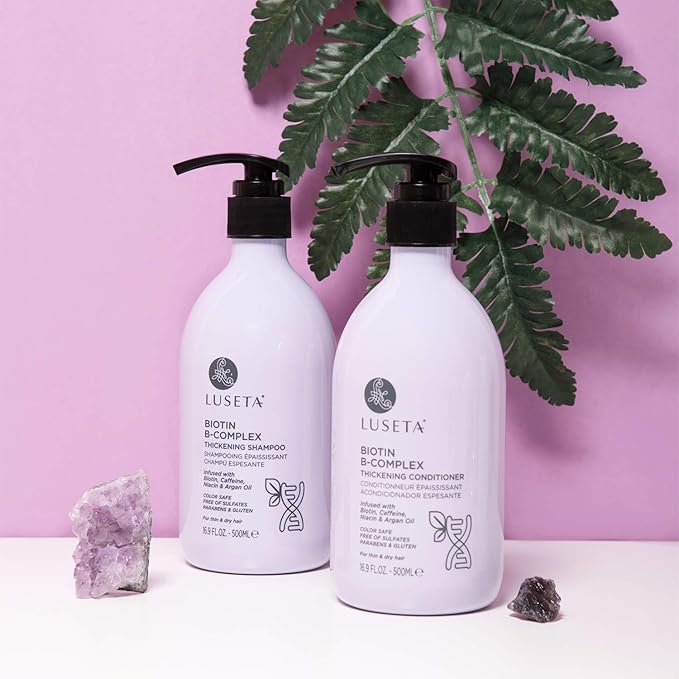 Luseta Biotin B-Complex Shampoo & Conditioner Set for Hair Growth and Strengthener - Hair Loss Treatment for Thinning Hair With Biotin Caffein and Argan Oil for Men & Women - All Hair Types 2 x 33.8oz-Velvo Beauty