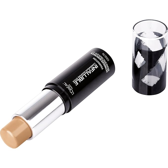 L'Oreal Paris Makeup Infallible Longwear Shaping Stick Foundation, 406 Warm Beige, 1 Tube, 0.32 Ounce-Velvo Beauty