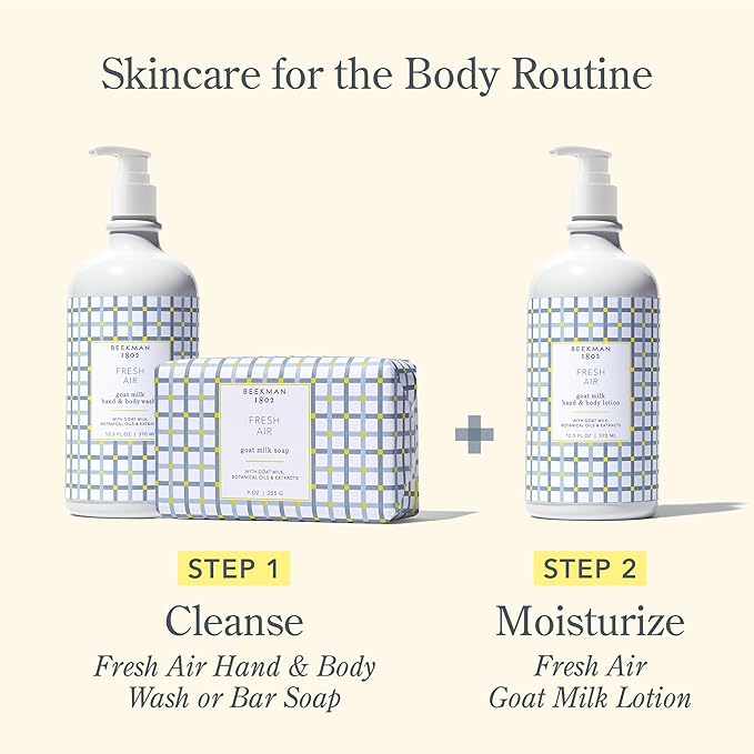Beekman 1802 Goat Milk Body Lotion, Fresh Air - Scented - 8.9 oz - Hydrating & Moisturizing with Shea Butter - for Sensitive Skin - Cruelty Free - Packaging May Vary - Pump Included, Ready for Use-Velvo Beauty