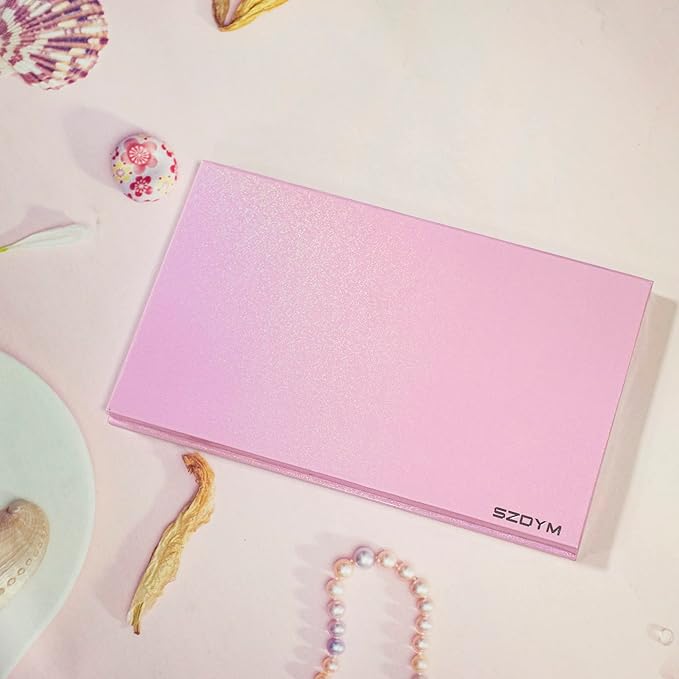 Empty magnetic palette with Mirror,Like a Book Fashionable and beautiful empty magnetic palette for Highlighters Lipstick Blush Powder Eyeshadows(pink)-Velvo Beauty