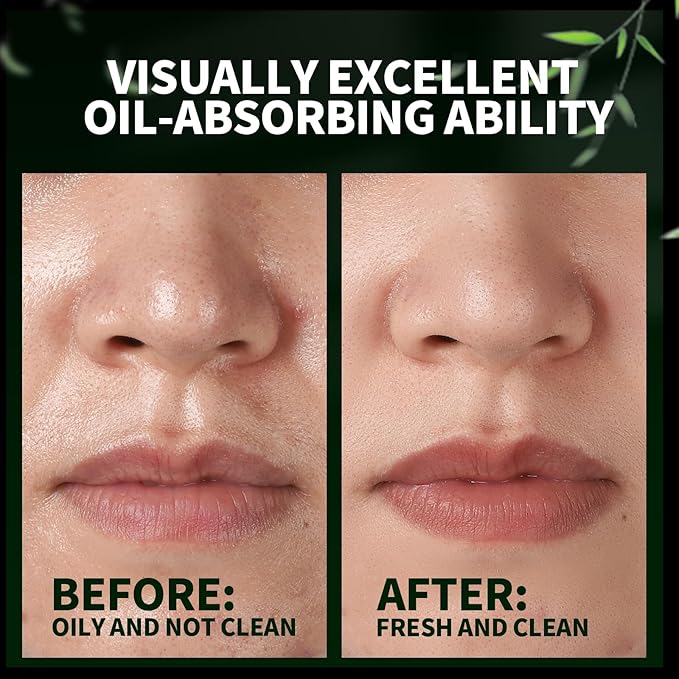 1200PCS Blotting Paper for Oily Skin, Natural Bamboo Charcoal Blotting Paper, 100 * 70MM Large Oil Blotting Sheets for Face, Makeup-Velvo Beauty