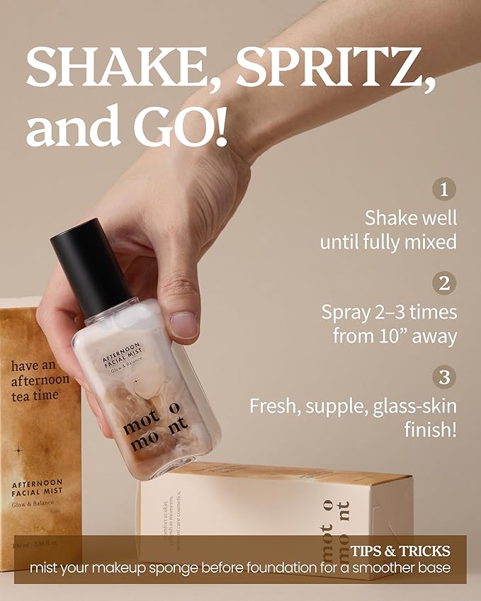 Milk Tea Dewy Skin Mist | Hydrating & Makeup Setting Spray | Dewy Finish - 2x Better Moisturizing Effect - Refreshing Korean Skincare 3.38 fl oz-Velvo Beauty