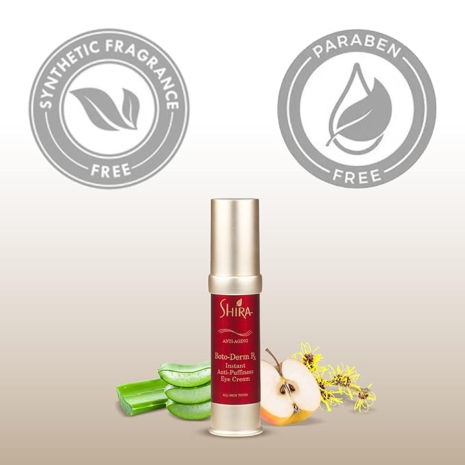 Shira Boto-Derm Rx Instant Anti-Puffiness Eye Cream- for Wrinkles Dark Circles Eye Bags Fine Lines Anti Aging And Tired-Looking Eyes. (2.2 oz.)-Velvo Beauty