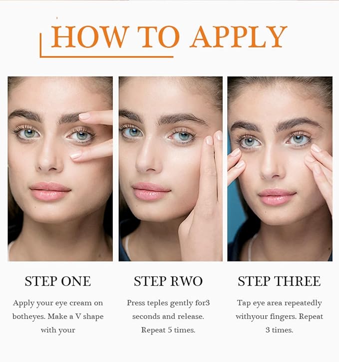 New JoyPretty Vitamin C Brightening Eye Serum,Eye cream,Anti Aging Serum with Vitamin C, Niacinamide and Hyaluronic Acid,Remove for Dark Circles Puffiness Under Eye Bags Fine Line Crow's Feet (3)-Velvo Beauty