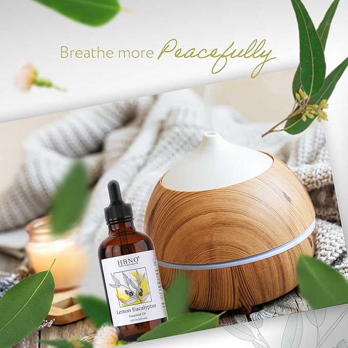 HBNO Lemon Eucalyptus Essential Oil - 4 oz (120ml) - Natural - Perfect for Cleaning, Aromatherapy, DIY, Soap & Diffuser-Velvo Beauty