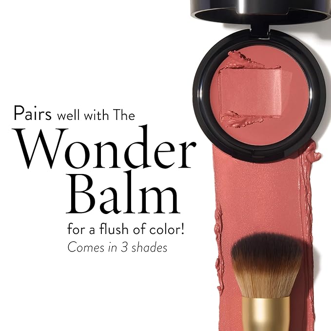 LAURA GELLER NEW YORK The Wonder Brush, Makeup Brush with Wooden Handle, Apply The Wonder Balm, Cream & Liquid Blush, Even Application and Blending-Velvo Beauty