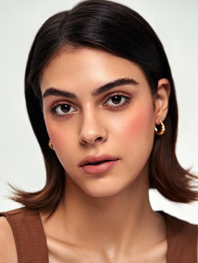 SHEGLAM Divine Flush Matte Blush Powder - Highly Pigmented, Non-Fading, Long Lasting, Lightweight, Natural Face Makeup - Tangerine-Velvo Beauty